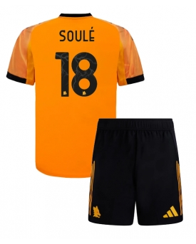 Billige Fotballdrakt AS Roma Matias Soule #18 Replika Bortedraktsett Barn 2025-26 Kortermet (med bukser)